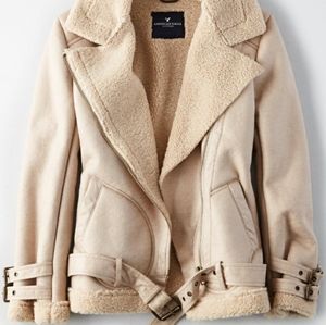 AEO Faux-Suede Moto Jacket